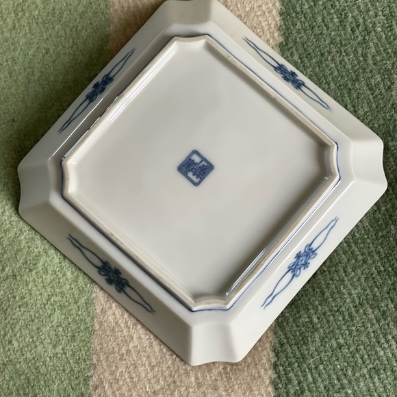 Vintage Japanese porcelain bowl,jewelry tray, trinket tray,minimalist decor, mcm - Picture 8 of 9